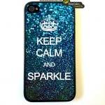 Keep Calm And Sparkle - iPhone 4 Case, iPhone 4s Case, iPhone 4 Hard Case, iPhone Case