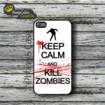 iPhone 5 Case, Keep Calm kill Zombies iPhone Case Hard Fitted iPhone 5 Case, iPhone 5 Hard Case