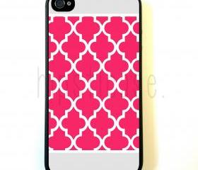 Hot Pink Ornate Border iPhone 5 Case - For iPhone 5/5G - Designer TPU Case Verizon AT&T Sprint
